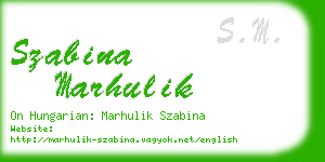 szabina marhulik business card